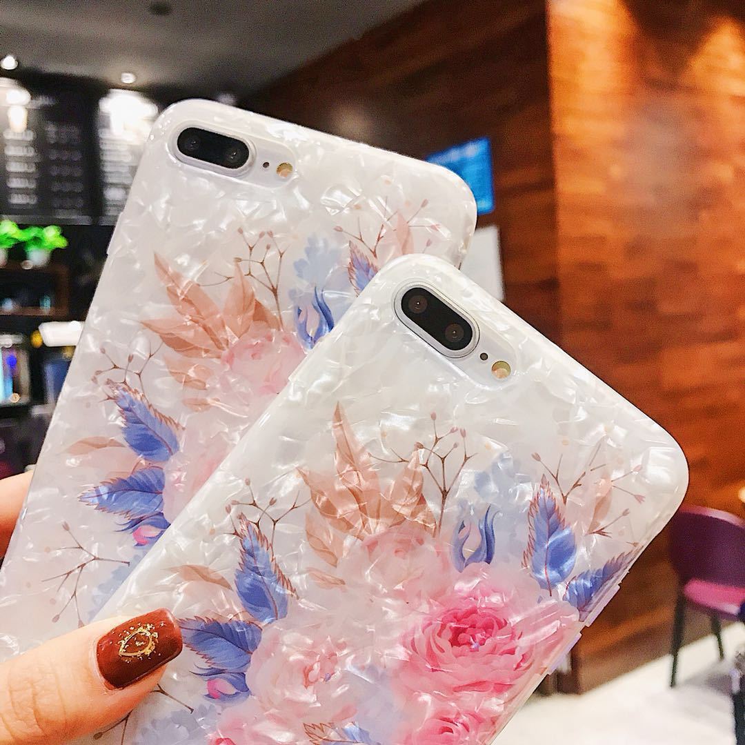 Dream Shell Phone Case For iPhone X XS Max XR Rose Flower Back Cover Cases for iPhone 7 8 6 6s Plus Soft TPU Silicon Dream Shell Phone Case For iPhone X XS Max XR Rose Flower Back Cover Cases for iPhone 7 8 6 6s Plus Soft TPU Silicon